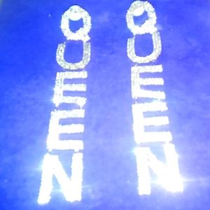 Queen Rhinestone Danglers